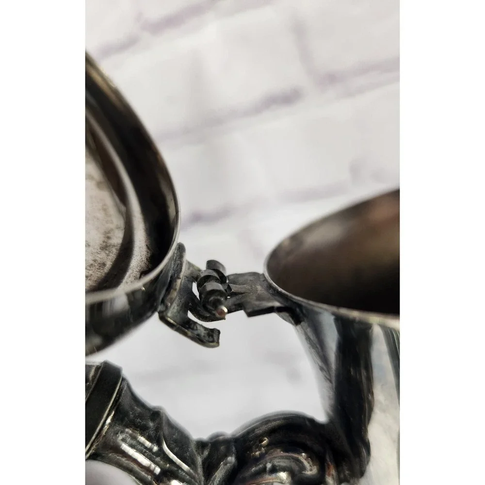 I.S.Co International Silver Company Coffee Teapot Victorian Legs Stunning Patina